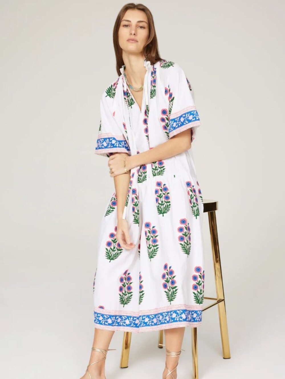 SZ Blockprints Yuva Dress 100% Cotton Size Small